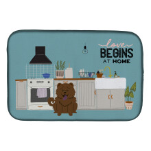 ""Caroline's Treasures CK7845DDM Chocolate Chow Kitchen Scene dish-drying-mats 14 x 21 Multicolor""