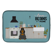 ""Caroline's Treasures CK7797DDM Black Tan Cocker Spaniel Kitchen Scene dish-drying-mats 14 x 21 Multicolor""