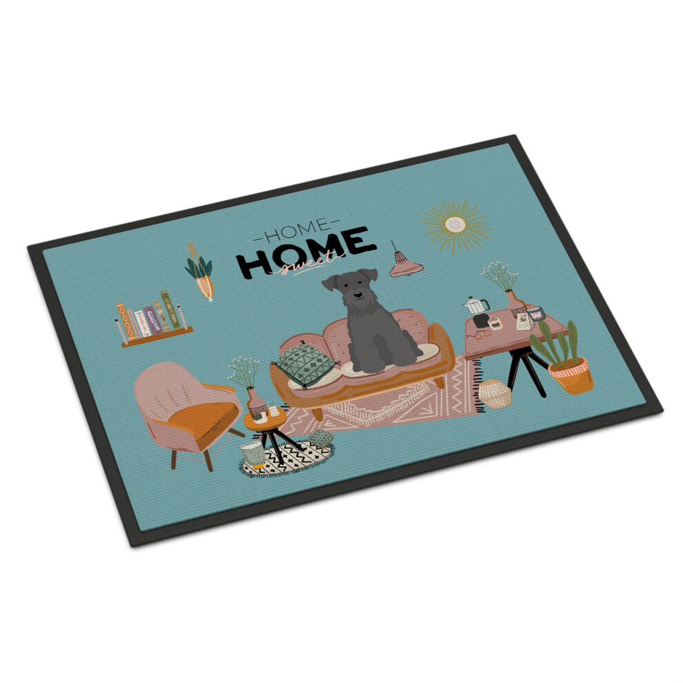 Tapis D'int Rieur Ou D'ext Rieur Schnauzer Miniature Noir Sweet Home 18X27 CK7896MAT-image
