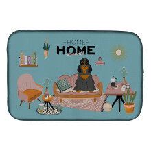 ""Caroline's Treasures CK7938DDM Black Tan Cocker Spaniel Sweet Home dish-drying-mats 14 x 21 Multicolor""