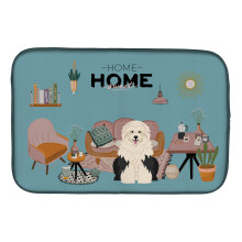 ""Caroline's Treasures CK7941DDM Old English Sheepdog Sweet Home dish-drying-mats  14 x 21  Multicolor""