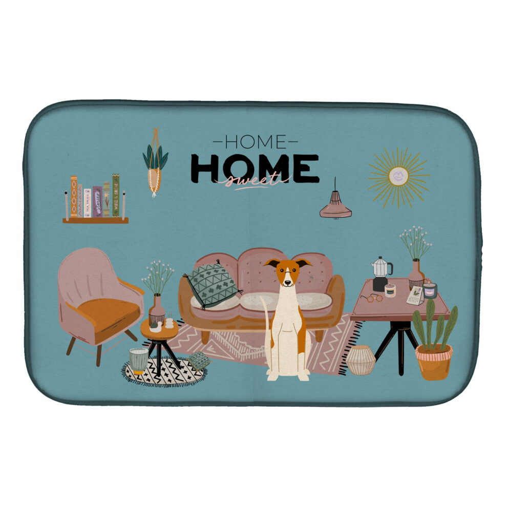 ""Caroline's Treasures CK7944DDM Whippet Sweet Home Abtropfmatten, 14 X 21, Mehrfarbig""-image