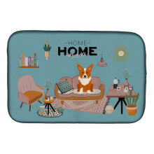 ""Caroline's Treasures CK7945DDM Corgi Sweet Home dish-drying-mats 14 x 21 Multicolor""