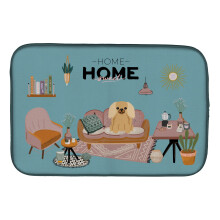 ""Caroline's Treasures CK7949DDM Fawn Sable Pekingese Sweet Home dish-drying-mats  14 x 21  Multicolor""