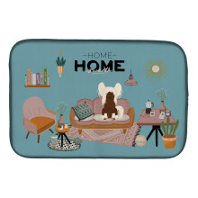 ""Caroline's Treasures CK7958DDM Cream Chinese Crested Sweet Home dish-drying-mats 14 x 21 Multicolor""