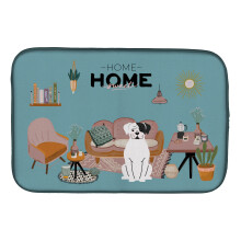 ""Caroline's Treasures CK7959DDM White Boxer Sweet Home dish-drying-mats 14 x 21 Multicolor""