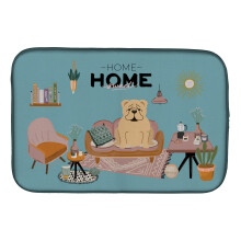 ""Caroline's Treasures CK7969DDM Fawn English Bulldog Sweet Home dish-drying-mats  14 x 21  Multicolor""
