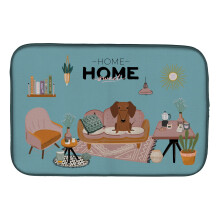""Caroline's Treasures CK7975DDM Red Brown Dachshund Sweet Home dish-drying-mats 14 x 21 Multicolor""