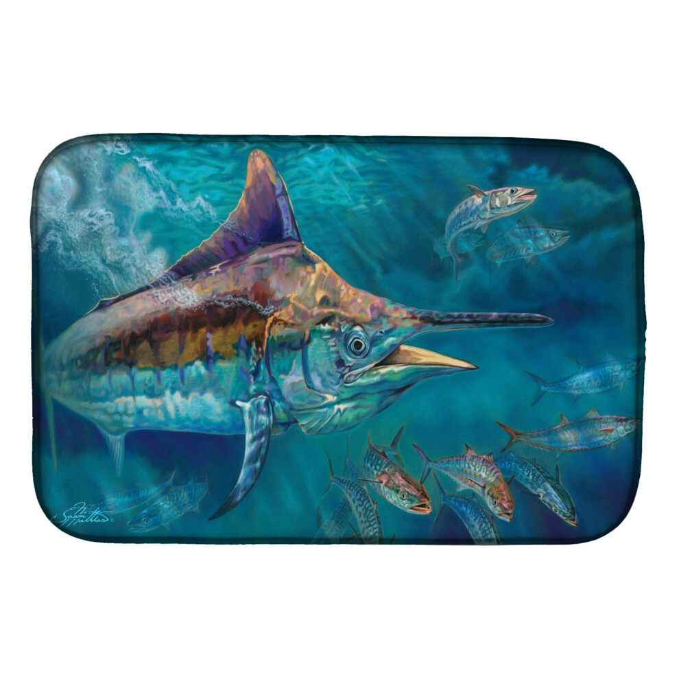 ""Caroline's Treasures JMA2005DDM Liquid Metal Black Marlin Afwas- En Droogmatten 14 X 21 Multicolor""-image