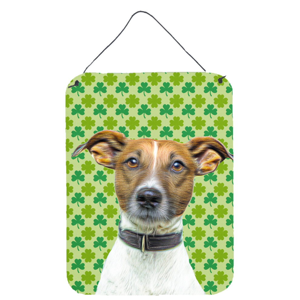 L Minas Para Colgar En La Pared O Puerta De 40 X 30 Cm, Dise O De Tr Bol De San Patricio De Caroline's Treasures Con Un Jack Russell Terrier-image