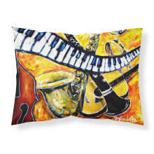 ""Caroline's Treasures All That Jazz Fabric Standard pillowcases  Multicolor""