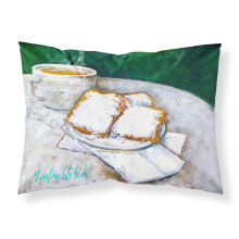 ""Caroline's Treasures Breakfast Delight Beignets Fabric Standard pillowcases Multicolor""