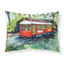 ""Caroline's Treasures Little Red Street Car Stoffen Standaard kussenslopen Multicolor""