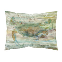 ""Caroline's Treasures Crab a Leg up Sunset Fabric Standard pillowcases Multicolor""