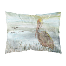 ""Caroline's Treasures Brown Pelican Watercolor Fabric Standard pillowcases Multicolor""