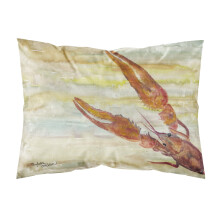 ""Caroline's Treasures Crawfish Yellow Sky Fabric Standard pillowcases Multicolor""