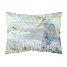 ""Caroline's Treasures Blue Heron Watercolor Fabric Standard pillowcases Multicolor""