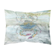 ""Caroline's Treasures Female Blue Crab Watercolor Fabric Standard pillowcases Multicolor""