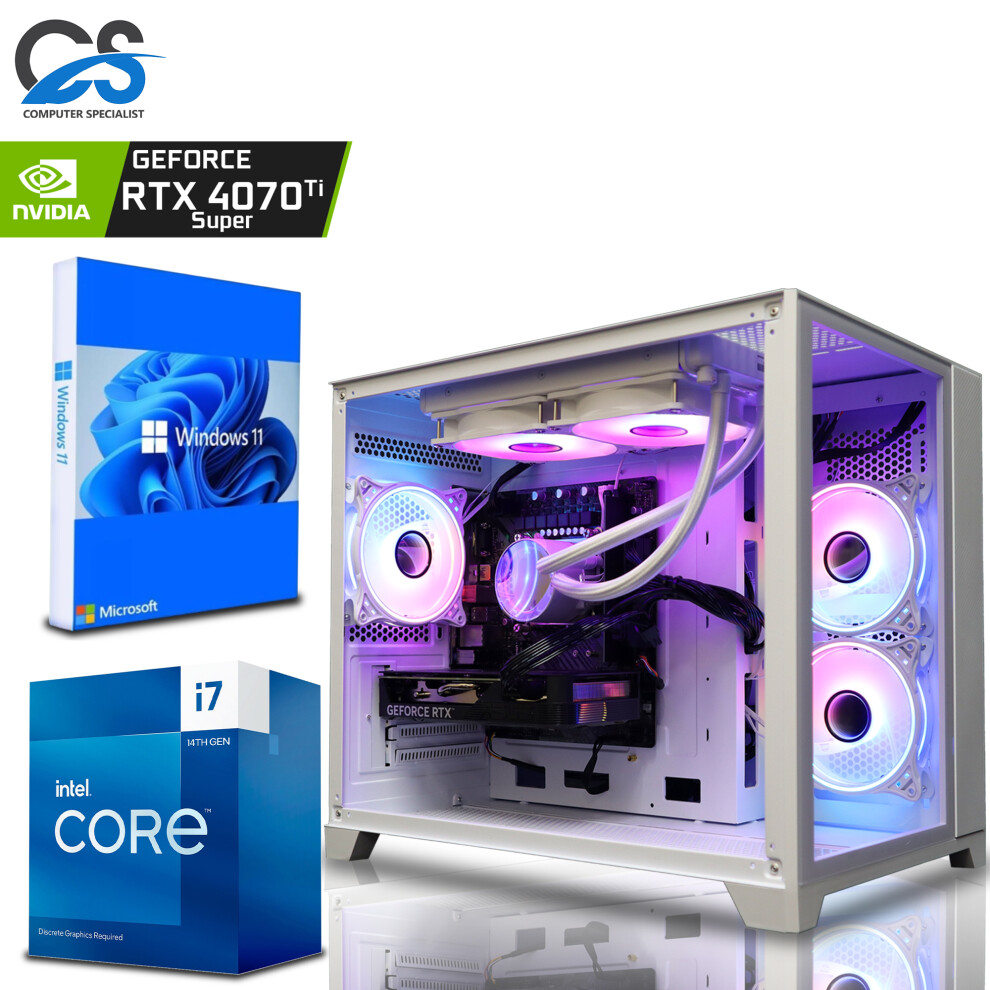 (Intel i7 14700KF, RTX 4060 (8GB)) Fast Gaming PC i7 14700KF 32GB DDR5 RTX 4070 Ti