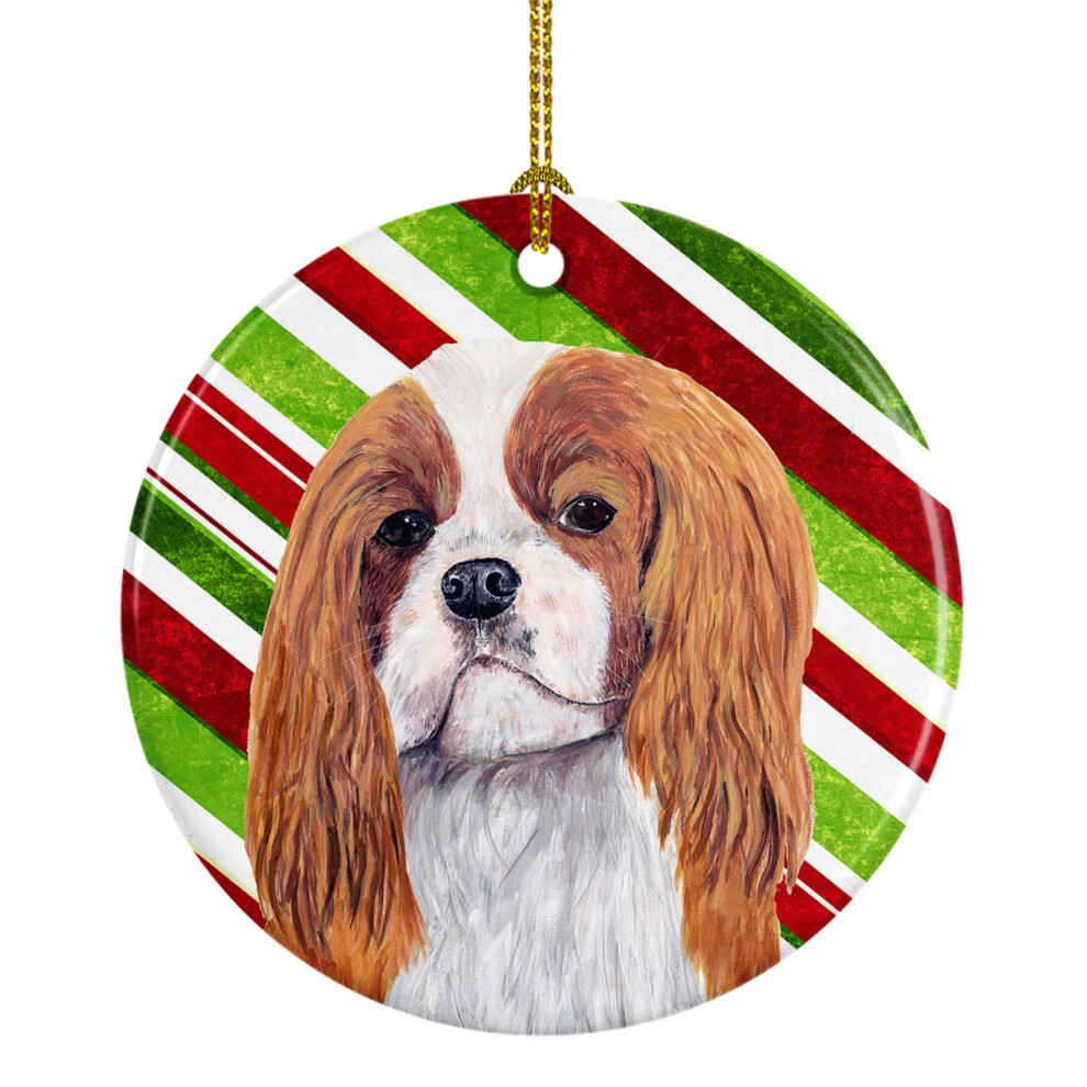""Caroline's Treasures SC9354-CO1 Cavalier Spaniel Candy Cane Ornement De No L En C Ramique Multicolore""-image