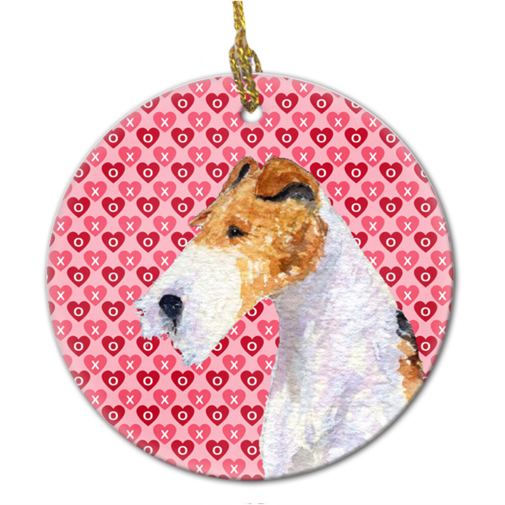 ""Adorno De Cer Mica De Fox Terrier, Multicolor, SS4478CO1 De Caroline's Treasures""-image