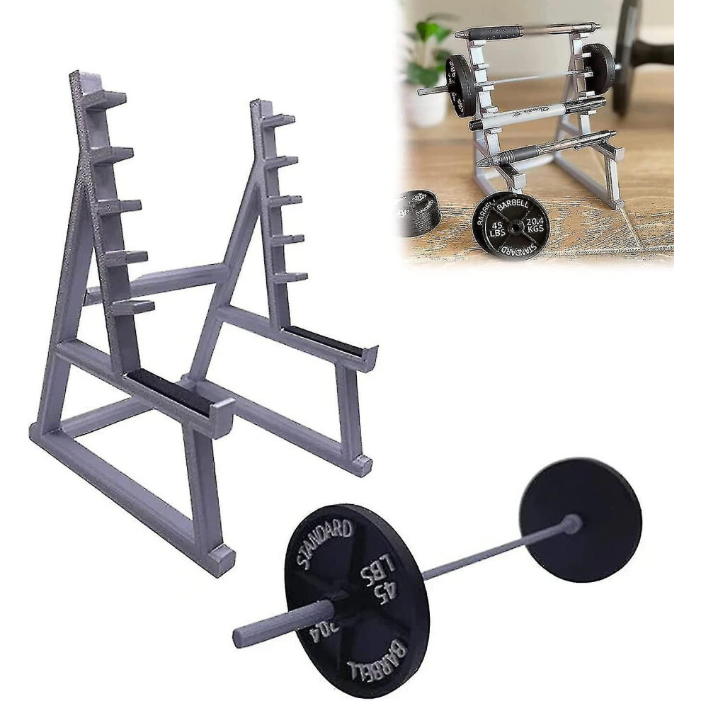 Squat Rack Pen Holder, Funny Barbell Rack Pen Holder, Gym Theme Desk Pen Organizer, For Fitness Enthusiasts And Weightlifting Fans