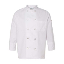 Chef Designs Kochjacke f  r Damen mit zehn Kn  pfen, Wei  , M