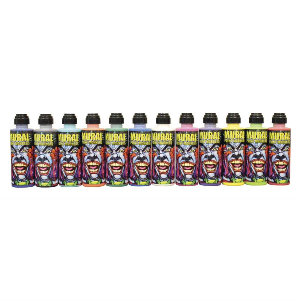 Marqueurs de peinture Chroma Mural. Couleurs assorties, 4 onces, lot de 12