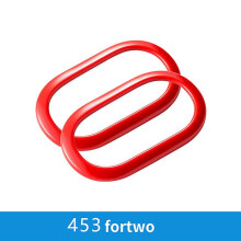 (Red-2PCS) Car Inner Door Bowl Decorative Shell Cover For Smart Fortwo Forfour 453 Car Accessories Interior Styling Modification Sticker - Automotive Interior St