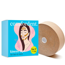 Comfordent Kinesio Tape til Face & Neck Lift-Anti-rynke myofascial frigivelse-Anti-svulende de-puff-løsning til snappet kæbe og næse (hot pink)