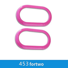 (Rose red-2PCS) Car Inner Door Bowl Decorative Shell Cover For Smart Fortwo Forfour 453 Car Accessories Interior Styling Modification Sticker - Automotive Interior St