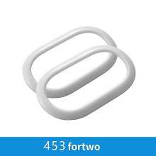 (white-2PCS) Car Inner Door Bowl Decorative Shell Cover For Smart Fortwo Forfour 453 Car Accessories Interior Styling Modification Sticker - Automotive Interior St