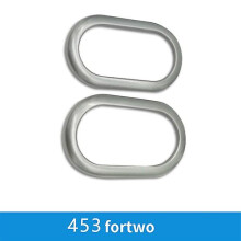 (Silver-2PCS) Car Inner Door Bowl Decorative Shell Cover For Smart Fortwo Forfour 453 Car Accessories Interior Styling Modification Sticker - Automotive Interior St