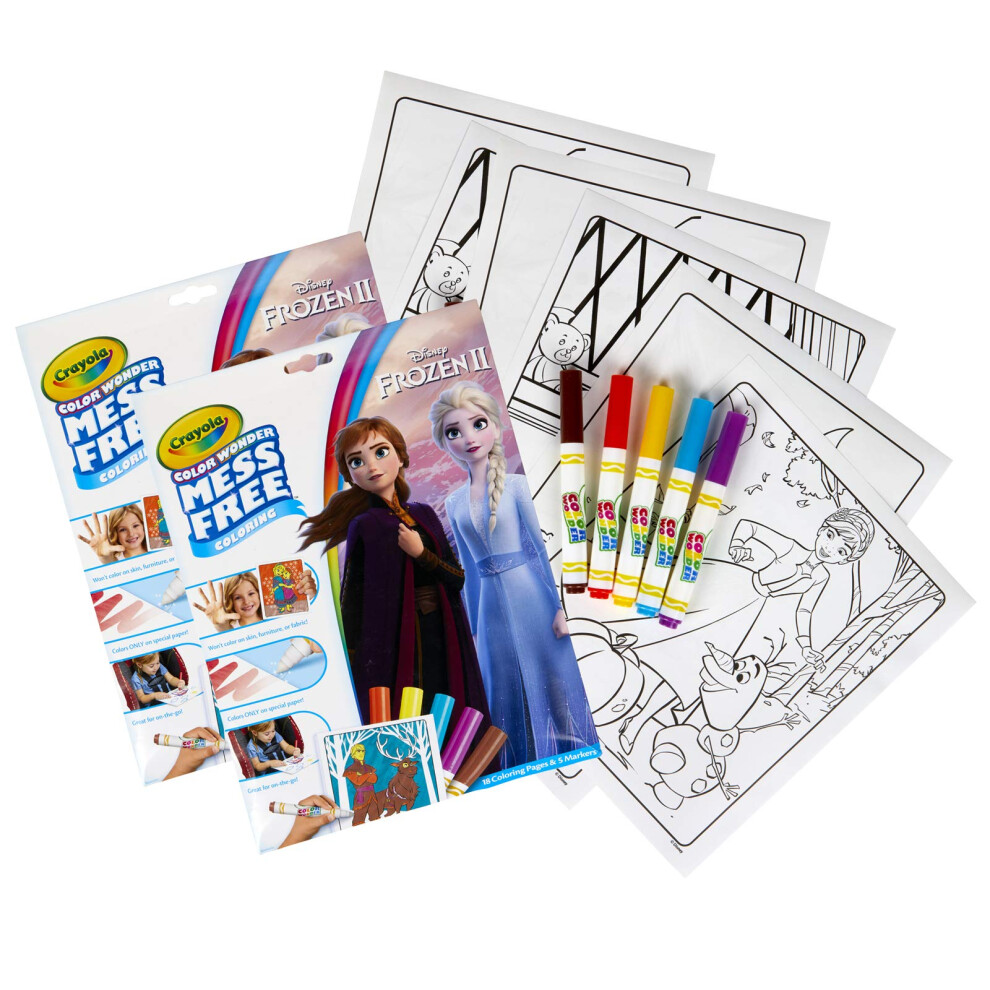 Crayola Color Wonder Mess Free Coloring Pad & Markers Frozen 2 2 Sets