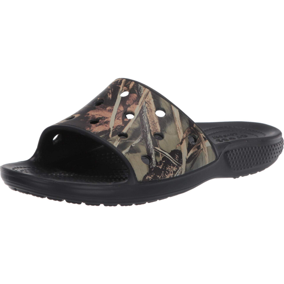 Crocs Unisex Classic Camo Slide Sandals Black/Brown Numeric_8 US Men