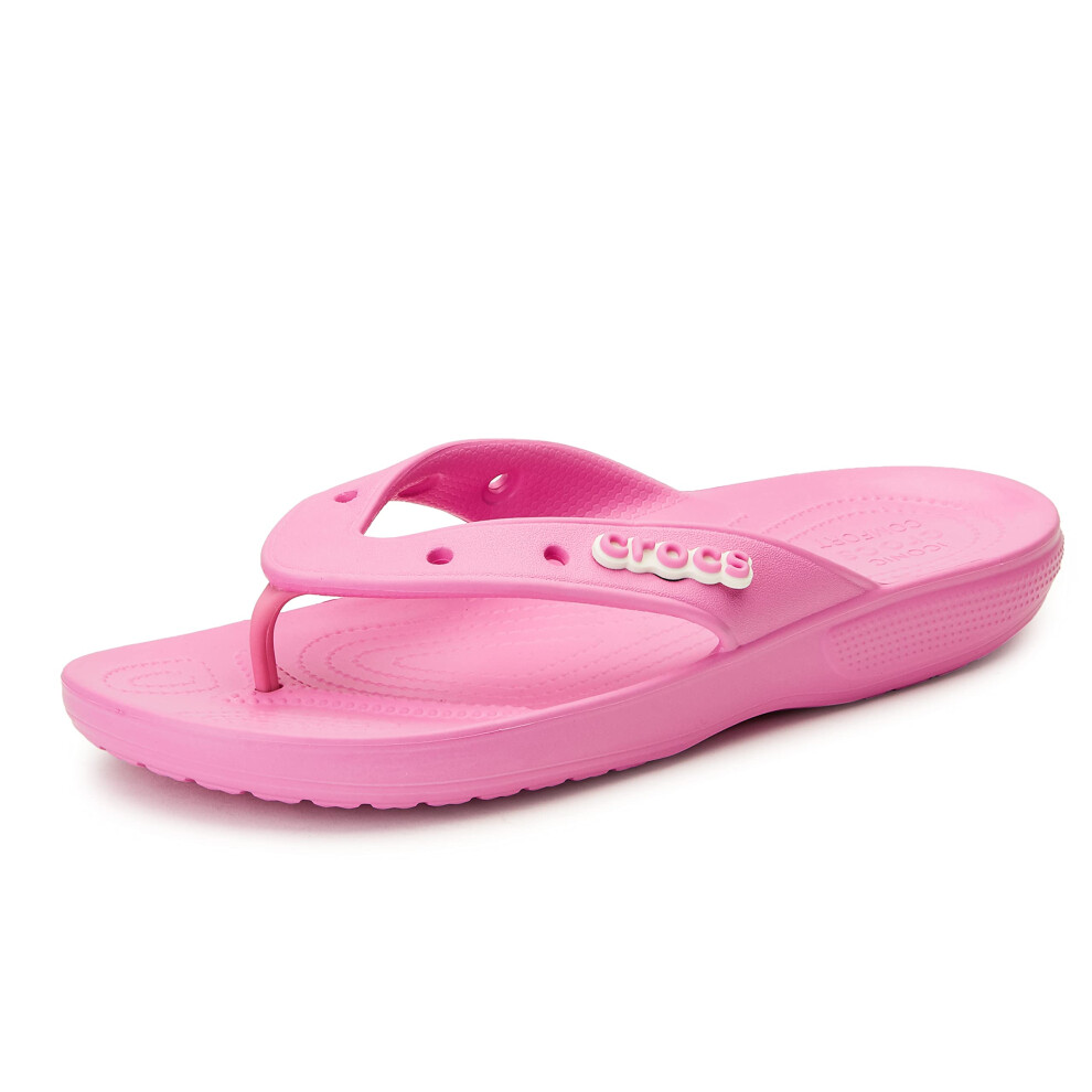 Crocs Unisex Mens And Womens Classic Flip Flops Taffy Pink 9 Women7 Men