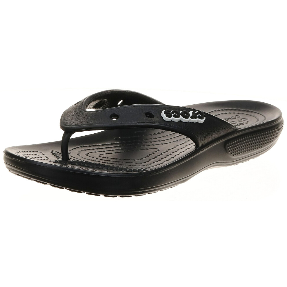 Crocs Unisex Mens And Womens Classic Flip Flops Black 4 US