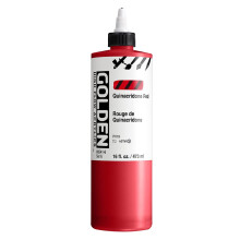 High Flow Acrylics frn GOLDEN Quinacridone Red 16 fl. uns. Flaska Professionell Akrylfrg Semi-Transparent