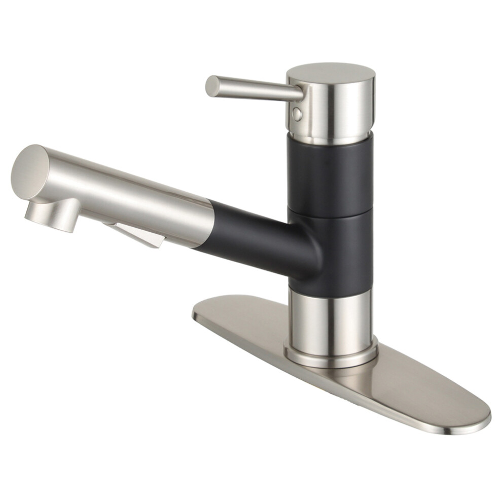 Photos - Tap Gourmetier LS8409DL Concord Single-Handle Pull-Out Kitchen Faucet Matte Black/Brushed Nickel