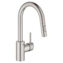GROHE 31479DC1 Concetto Pull-down Bar Kitchen Faucet with sprayer Supersteel (Stainless Steel)