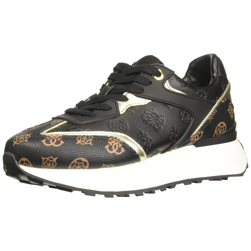 GUESS Women's LUCHIA Sneaker Black Multi 6