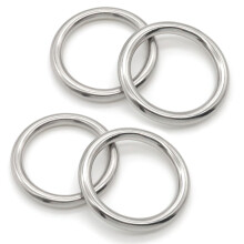 Zware roestvrijstalen metalen O-ring gelaste metalen ronde ringen voor campingriem bagage hardware-accessoires (4,8 x 50 mm ID)