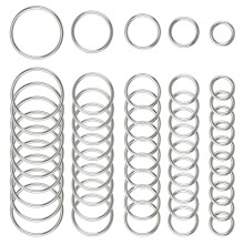 Hamineler 50 stuks roestvrij staal gladmakende gelaste O-ring 15/20/25/30/40 mm binnendiameter metalen ronde ringen voor campingriem hondenriemen har