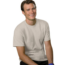 Herren 5,2 oz Hanes HEAVYWEIGHT Kurzarm-T-Shirt Sand Medium