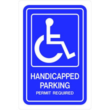5028945 SIGN HNDICAP PARK 18X12"""""" Hillman English Blue Handicap Sign 18 tuumaa K x 12 tuumaa L (5 kpl pakkaus)