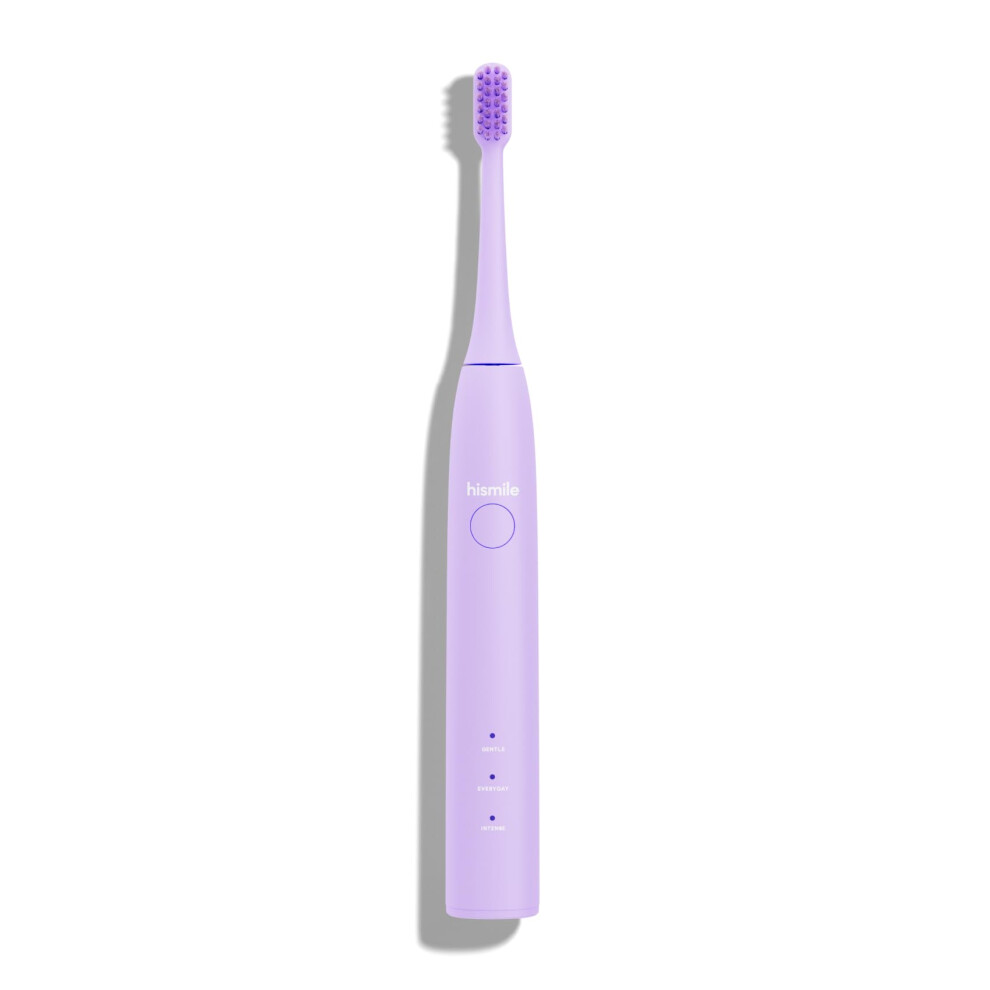Hismile Electric Toothbrush 3 Brushing Modes Smart Timer Rechargeable Soft-Tapered Bristles Mode Memory (Purple) Purple