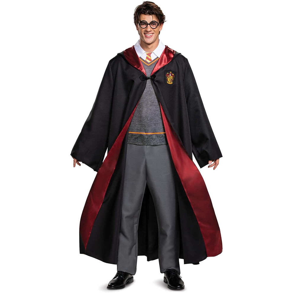 Photos - Fancy Dress Harry Potter Deluxe Hooded Robe and Jumpsuit Adult costume XXL Not,Specified(50-52)