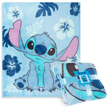 Disney Stitch Coperta in Pile Super Morbida 150 x 130 Accessori per Letto (Blu Chiaro Stitch)