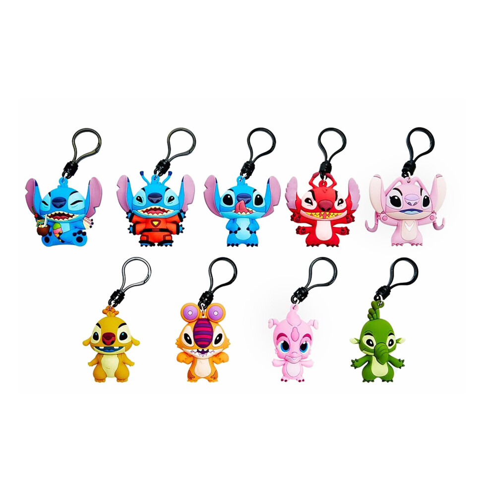 Disney Stitch Series 5 3D Foam Bag clip  1 Random