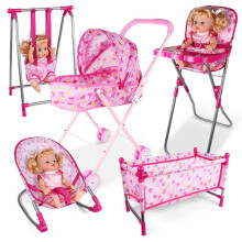 (Swing) Doll Stroller Toy, Baby Doll Accessories, Baby Doll Nursery Stroller Dining Chair Rocking Chair Swing For Dolls Hotsale Best Discount